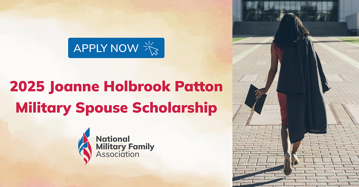 Our 2025 Joanne Holbrook Patton Military Spouse Scholarship application is open.