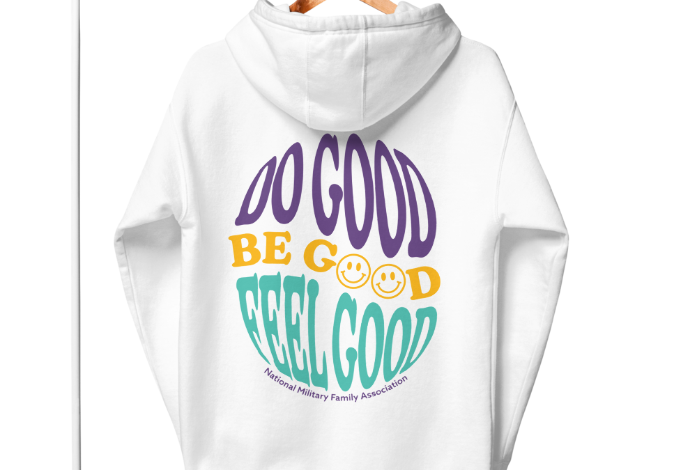 70s Inspired Do Good Be Good Feel Good White Hoodie