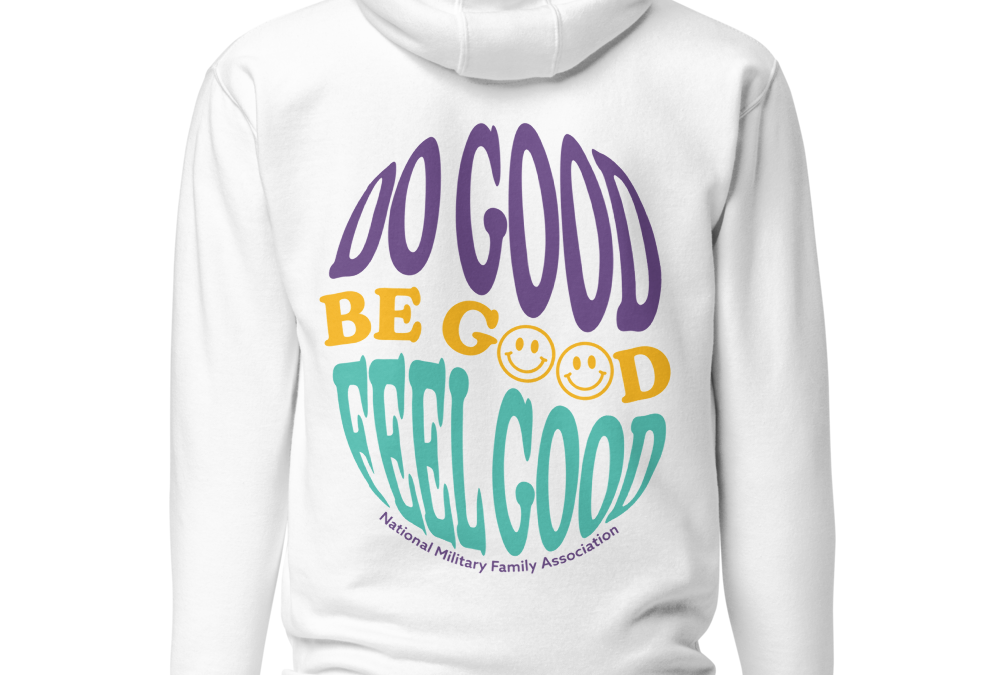 70s Inspired Do Good Be Good Feel Good White Hoodie